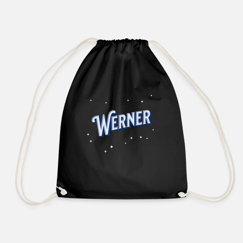 Werner Namen personalisiert - Turnbeutel - Schwarz