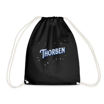Le nom de Thorben personnalisé - Sac de sport léger - noir - Devant