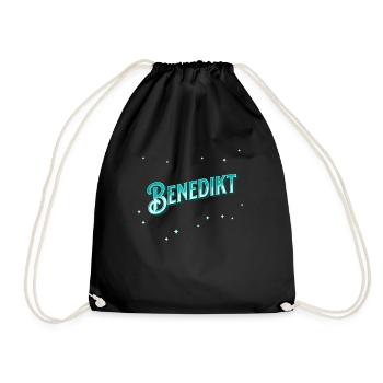 Le nom de Benoît personnalisé - Sac de sport léger - noir - Devant
