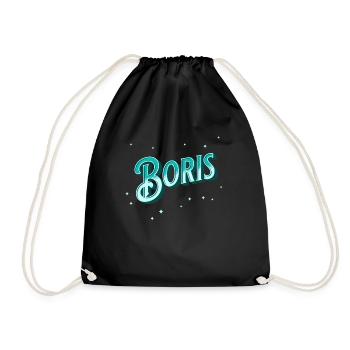 Le nom de Boris personnalisé - Sac de sport léger - noir - Devant