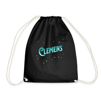 Clemen's name personalized - Drawstring Bag - black - Front