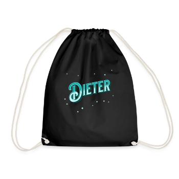Dieter Name personalized - Drawstring Bag - black - Front