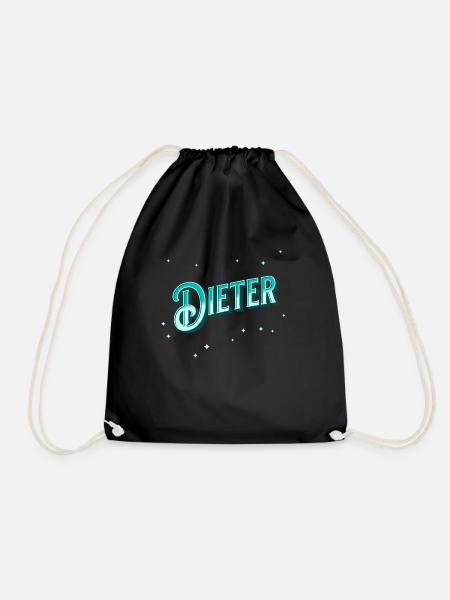 Dieter Namen personalisiert - Turnbeutel - Schwarz