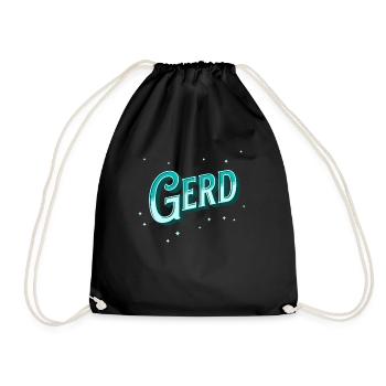 Gerd Namen personalisiert - Turnbeutel - Schwarz - Vorne