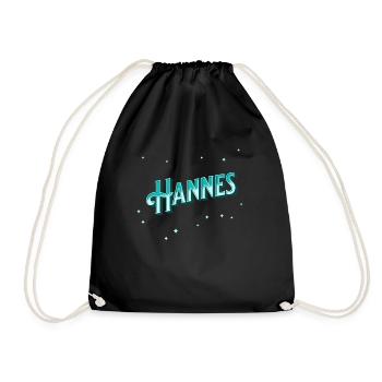 Le nom de Hannes personnalisé - Sac de sport léger - noir - Devant