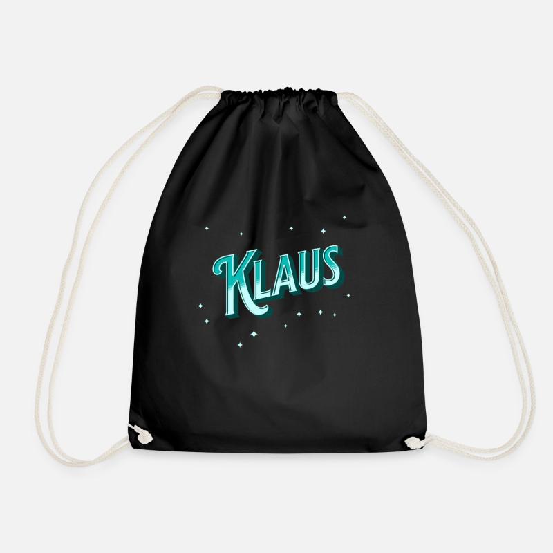 Klaus Namen personalisiert - Turnbeutel - Schwarz