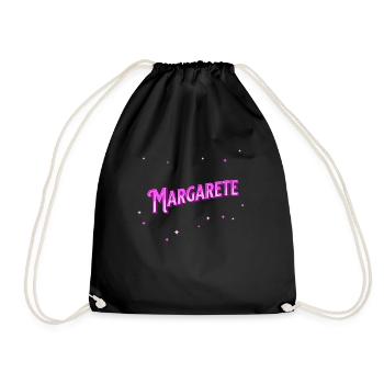 Le nom de Margarete personnalisé - Sac de sport léger - noir - Devant