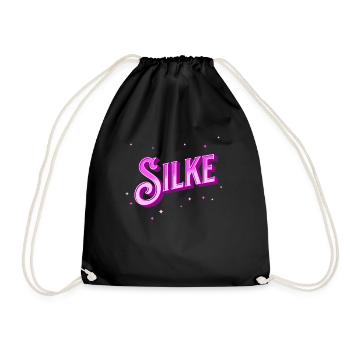 Nom Silke personnalisé - Sac de sport léger - noir - Devant