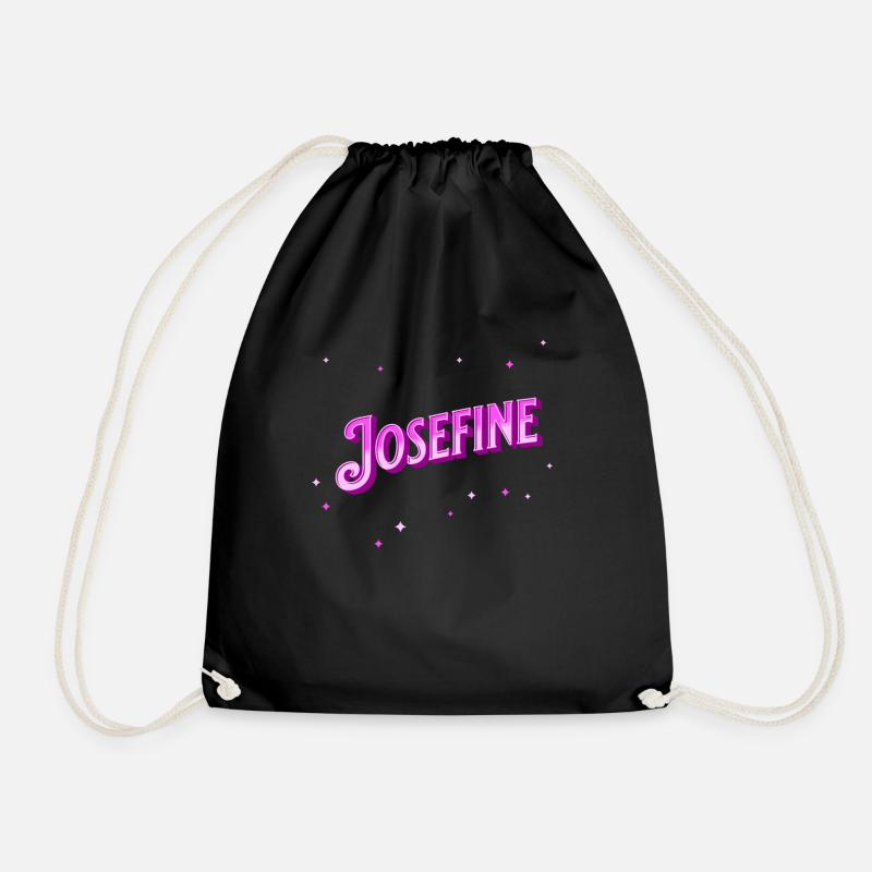 Josefine Namen personalisiert - Turnbeutel - Schwarz