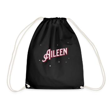 Le nom d’Aileen personnalisé - Sac de sport léger - noir - Devant