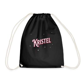 Le nom de Kristel personnalisé - Sac de sport léger - noir - Devant