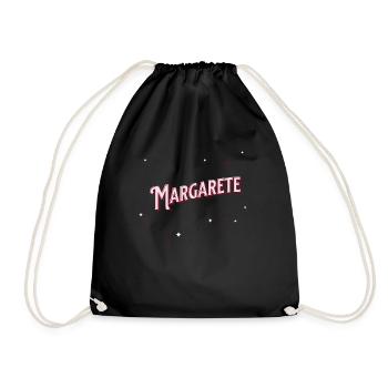 Le nom de Margarete personnalisé - Sac de sport léger - noir - Devant