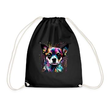 Chihuahua pour les amoureux des chiens Maîtresse Maître - Sac de sport léger - noir - Devant