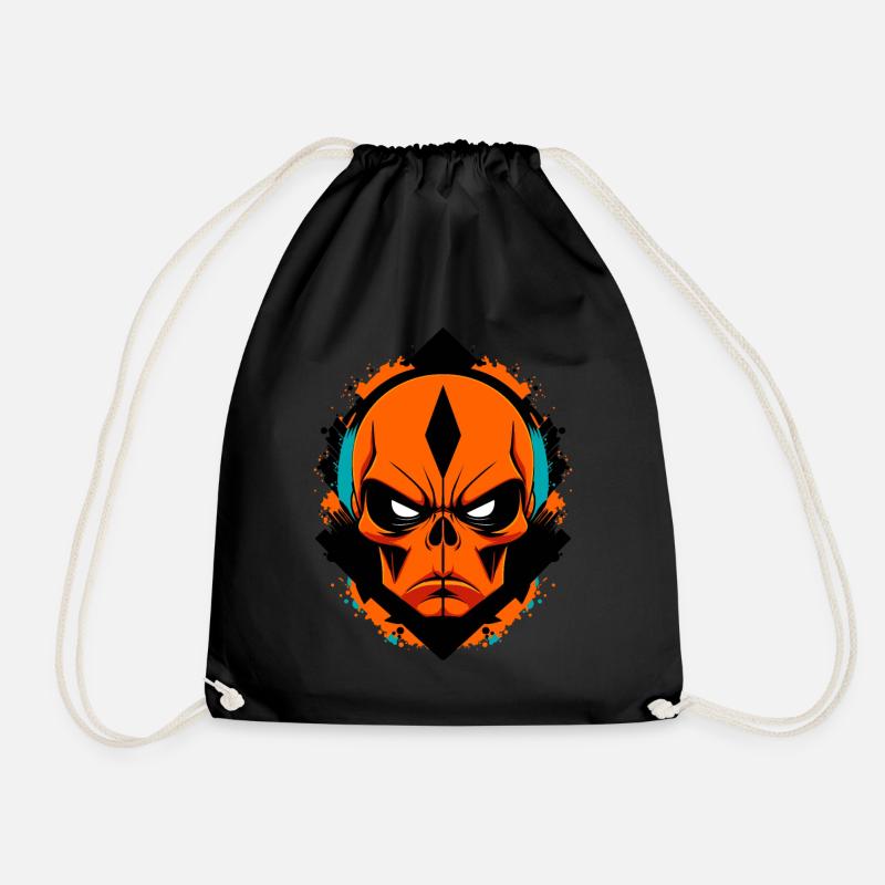 Alien Totenkopf - Turnbeutel - Schwarz