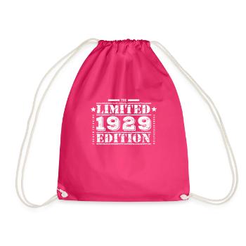 1929 Limited Edition Geburtstag - Turnbeutel - Fuchsia - Vorne