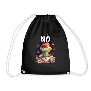 dinosaures Dinos disant non pour les garçons et les filles - Sac de sport léger - noir - Devant