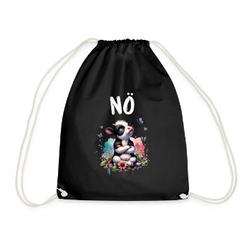 Vache disant non pour les garçons et les filles - Sac de sport léger - noir - Devant
