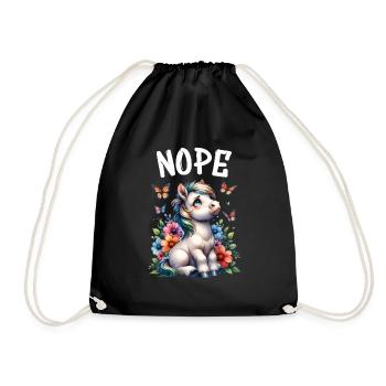 Cheval Drôle Dicton Non pour les amoureux des chevaux - Sac de sport léger - noir - Devant