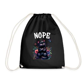 Chat drôle de dicton non pour les amoureux des chats - Sac de sport léger - noir - Devant