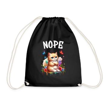 Chat drôle de dicton non pour les amoureux des chats - Sac de sport léger - noir - Devant