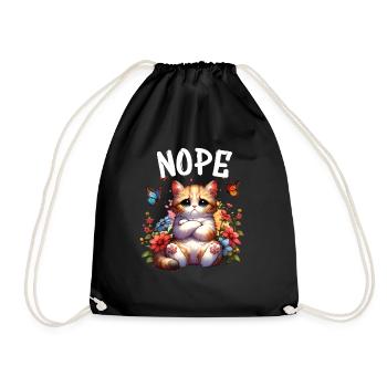 Chat drôle de dicton non pour les amoureux des chats - Sac de sport léger - noir - Devant