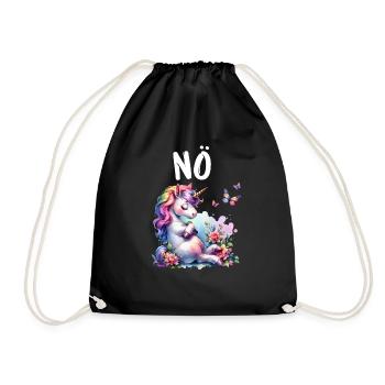 Licorne disant non Garçon et fille Créature mythique - Sac de sport léger - noir - Devant