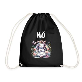 Licorne disant non Garçon et fille Créature mythique - Sac de sport léger - noir - Devant