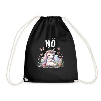 Licorne disant non Garçon et fille Créature mythique - Sac de sport léger - noir - Devant