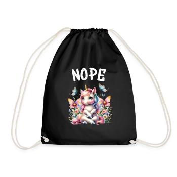Licorne disant non Garçon et fille Créature mythique - Sac de sport léger - noir - Devant