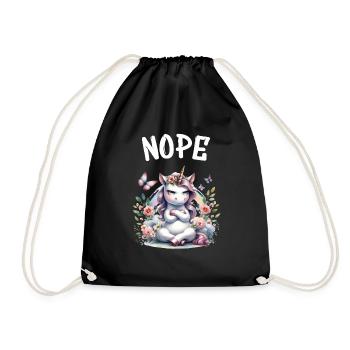 Licorne disant non Garçon et fille Créature mythique - Sac de sport léger - noir - Devant
