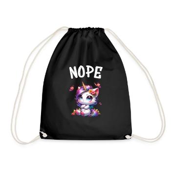 Licorne disant non Garçon et fille Créature mythique - Sac de sport léger - noir - Devant