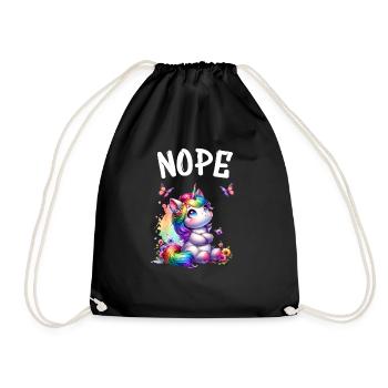 Licorne disant non garçon et fille créature mythique - Sac de sport léger - noir - Devant