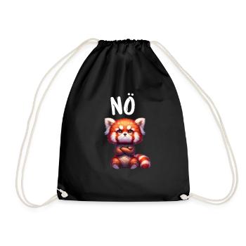 Panda roux Drôle Dicton Non, Renard de Feu - Sac de sport léger - noir - Devant