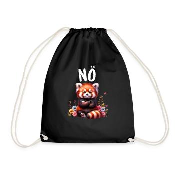Panda roux Drôle de dicton Nope Renard de Feu - Sac de sport léger - noir - Devant