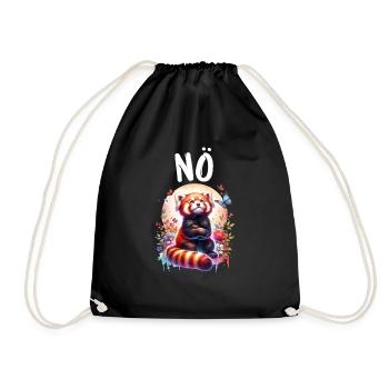 Panda roux Drôle de dicton Nope Renard de Feu - Sac de sport léger - noir - Devant