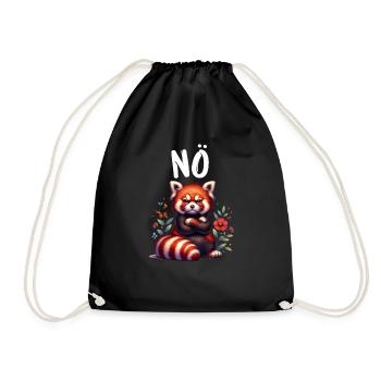 Panda roux Drôle de dicton Nope Renard de Feu - Sac de sport léger - noir - Devant