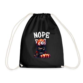 Panda roux Drôle de dicton Nope Renard de Feu - Sac de sport léger - noir - Devant