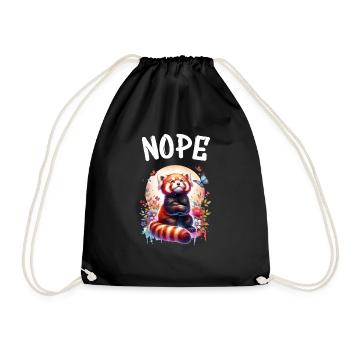 Panda roux Drôle de dicton Nope Renard de Feu - Sac de sport léger - noir - Devant