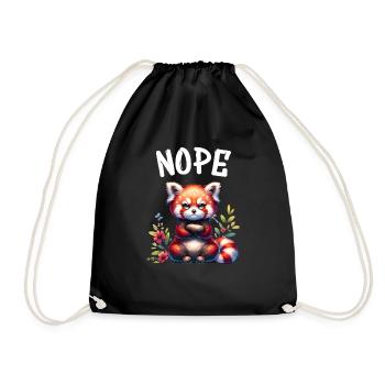 Panda roux Drôle de dicton Nope Renard de Feu - Sac de sport léger - noir - Devant