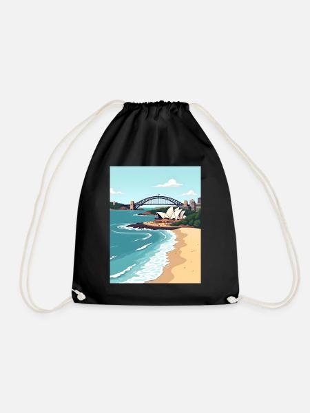Sydney Highlights: Opera House, Harbour Bridge - Turnbeutel - Schwarz