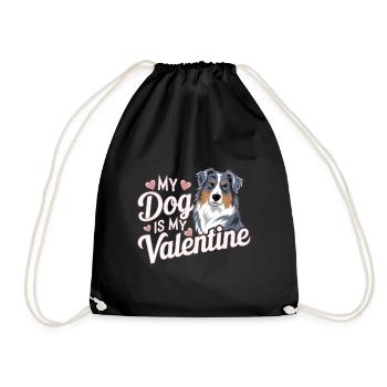 Mon chien est mon Valentin | Berger Australien Fan - Sac de sport léger - noir - Devant