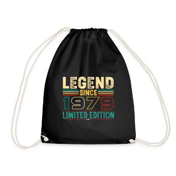 Legend Since 1979 Birthday 45 Years born in 1979 - Drawstring Bag - black - Front