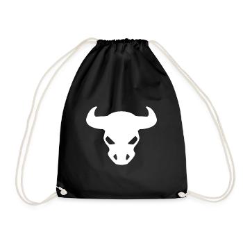 Bull, bull, ox and bull's head design - Drawstring Bag - black - Front