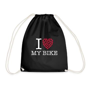 I Love My Bike - Turnbeutel - Schwarz - Vorne