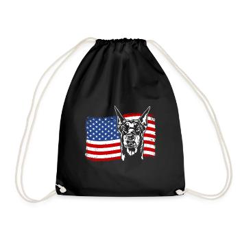 Doberman America Flag Dogs Wilsigns - Sac de sport léger - noir - Devant
