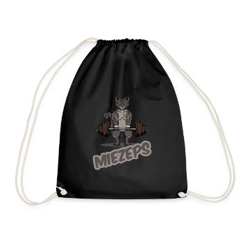 Gym cats saying "pussies" sport ha - Drawstring Bag - black - Front