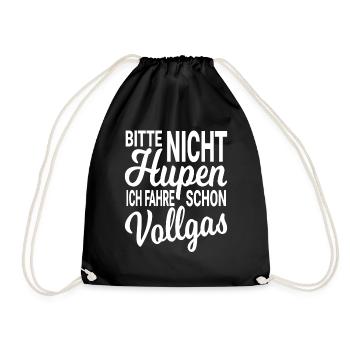 Moped Mopeds Mofa Roller Zweirad Mokick Biker - Turnbeutel - Schwarz - Vorne