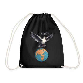 Paix mondiale sur Terre - Sac de sport léger - noir - Devant