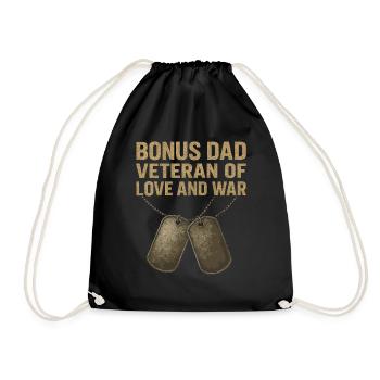 Papa bonus - Vétéran avec plaques d’identité - Sac de sport léger - noir - Devant
