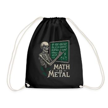 Math est une jupe de tableau noir squelette en métal - Sac de sport léger - noir - Devant